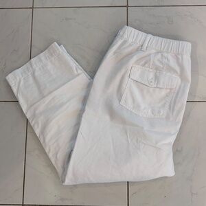 WHITE ANKLE PANTS TALBOTS 14W size 14 Woman